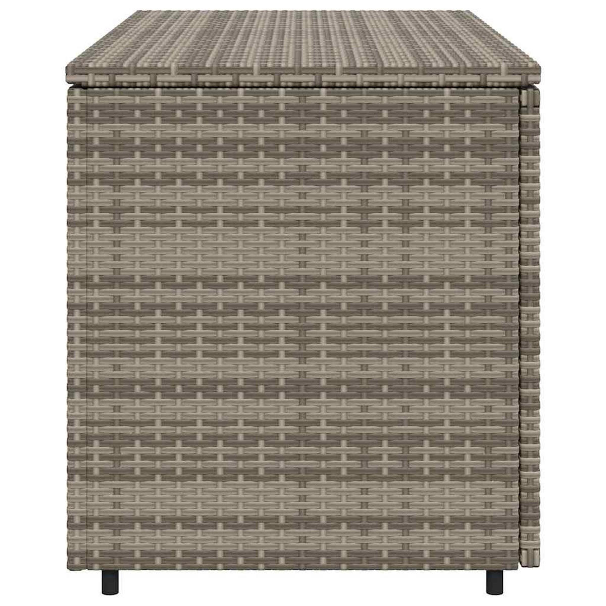 GARTENSCHRANK Grau 110/55/60,5 Cm Poly Rattan - Grau, Kunststoff (55/60.5/110cm) - vidaXL