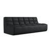 3-SITZER SOFA Kunstleder Schwarz - Schwarz/Grau, Leder/Kunststoff (210/75/93cm) - Makamii