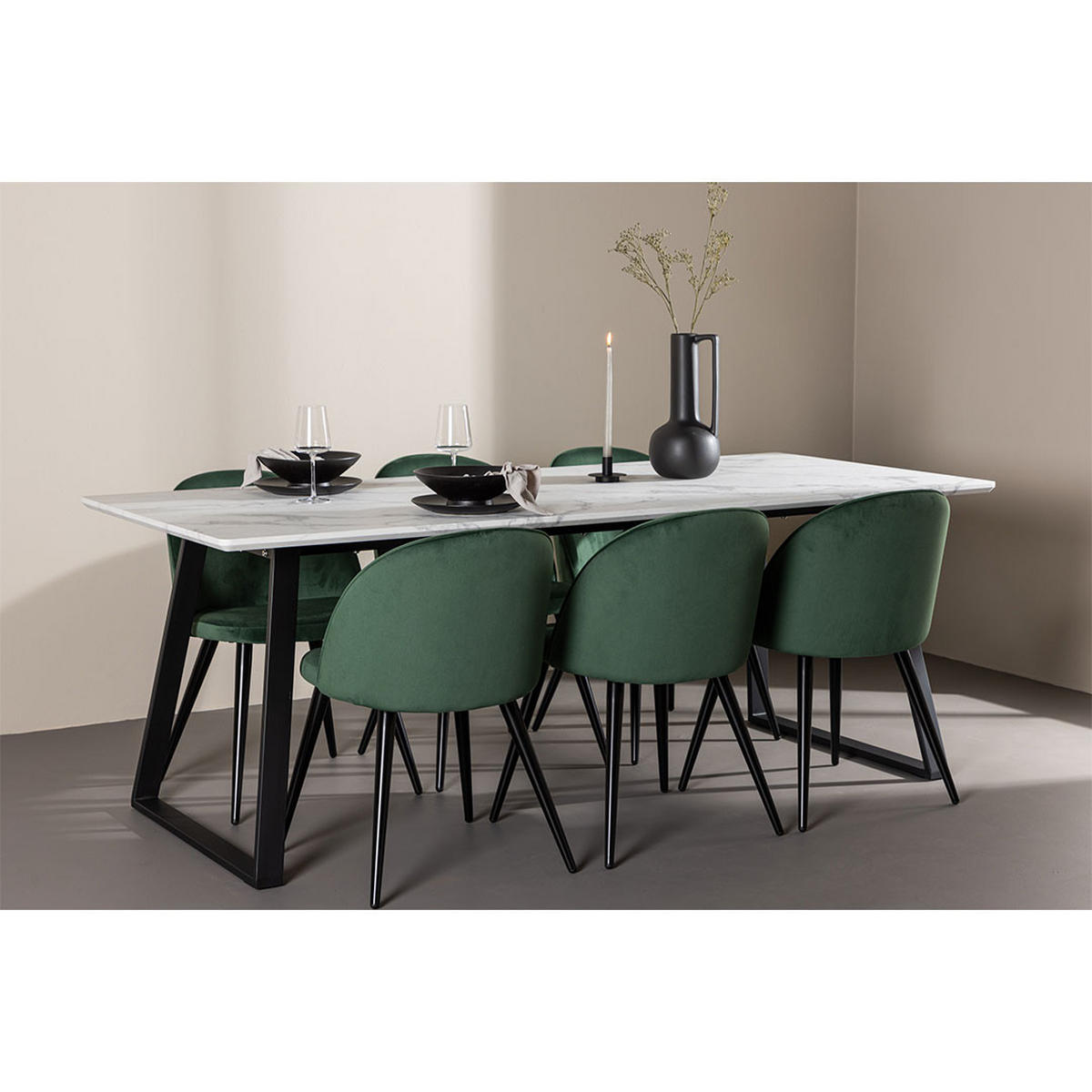 TISCHGRUPPE Grün - Grün, Holz (200/75/90cm) - ebuy24