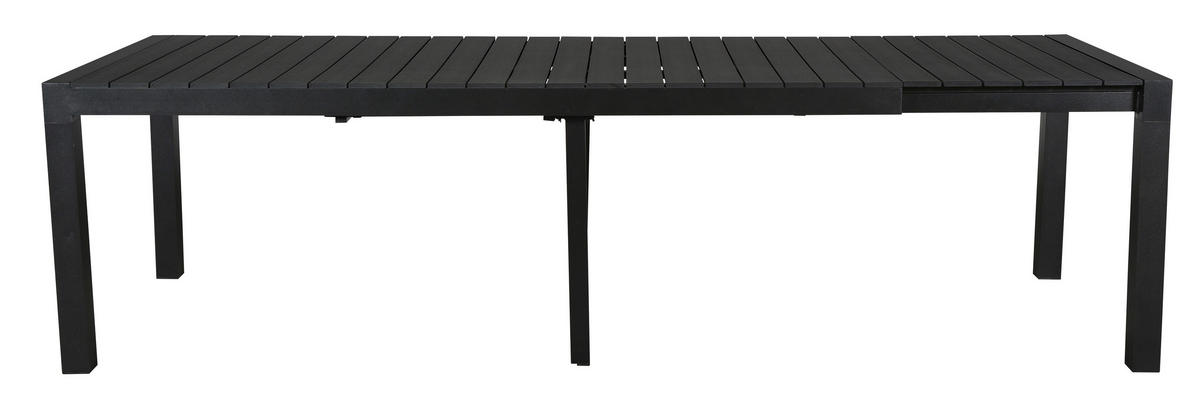 GARTENTISCH Schwarz - Schwarz, Holzwerkstoff (100/343/76cm) - ebuy24