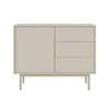 SIDEBOARD Viviaro Graubeige 104 cm - Greige/Goldfarben, Holz/Holzwerkstoff (104/82/39cm) - Selsey