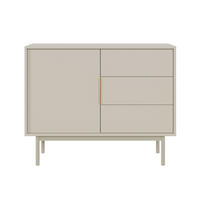SIDEBOARD Viviaro Graubeige 104 cm - Greige/Goldfarben, Holz/Holzwerkstoff (104/82/39cm) - Selsey