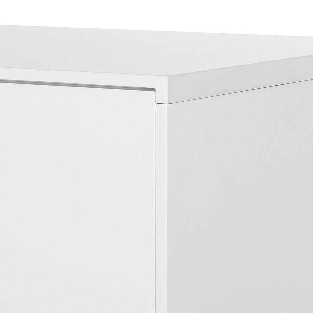 HIGHBOARD mit 4 Schubladen - Weiß / Eiche - 160/128/40 cm - Eichefarben/Weiß, Holz/Holzwerkstoff (160/128/40cm) - home24