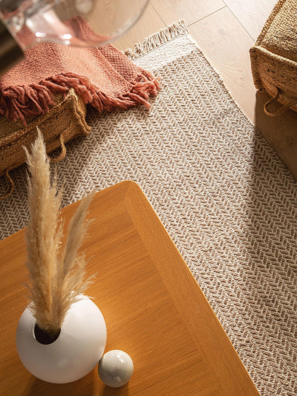 WOLLTEPPICH Kim Beige 160x230 cm - Beige, Textil (160/230cm) - benuta Pure