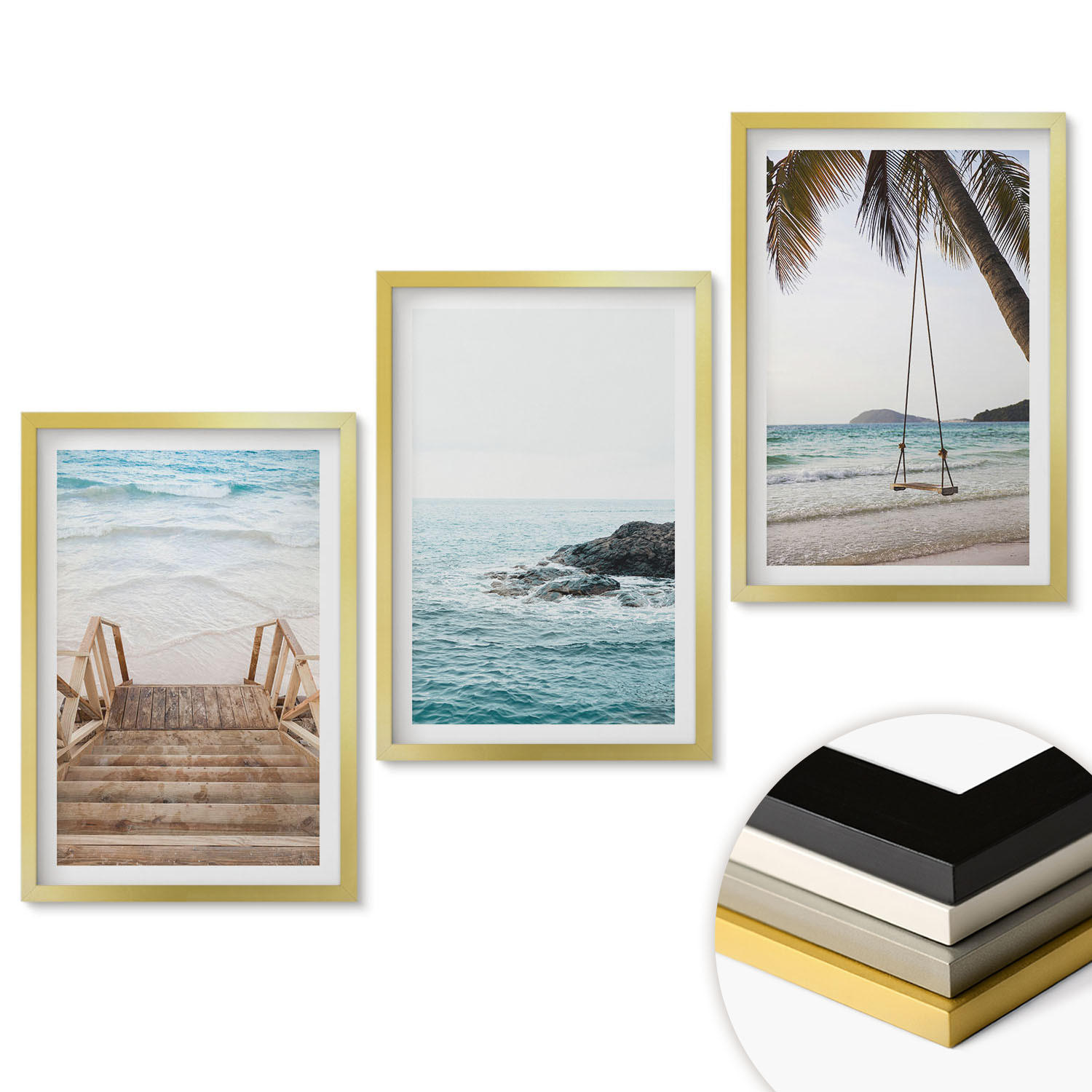 ArtPrintCave Wandbilder Gold 40x60 cm