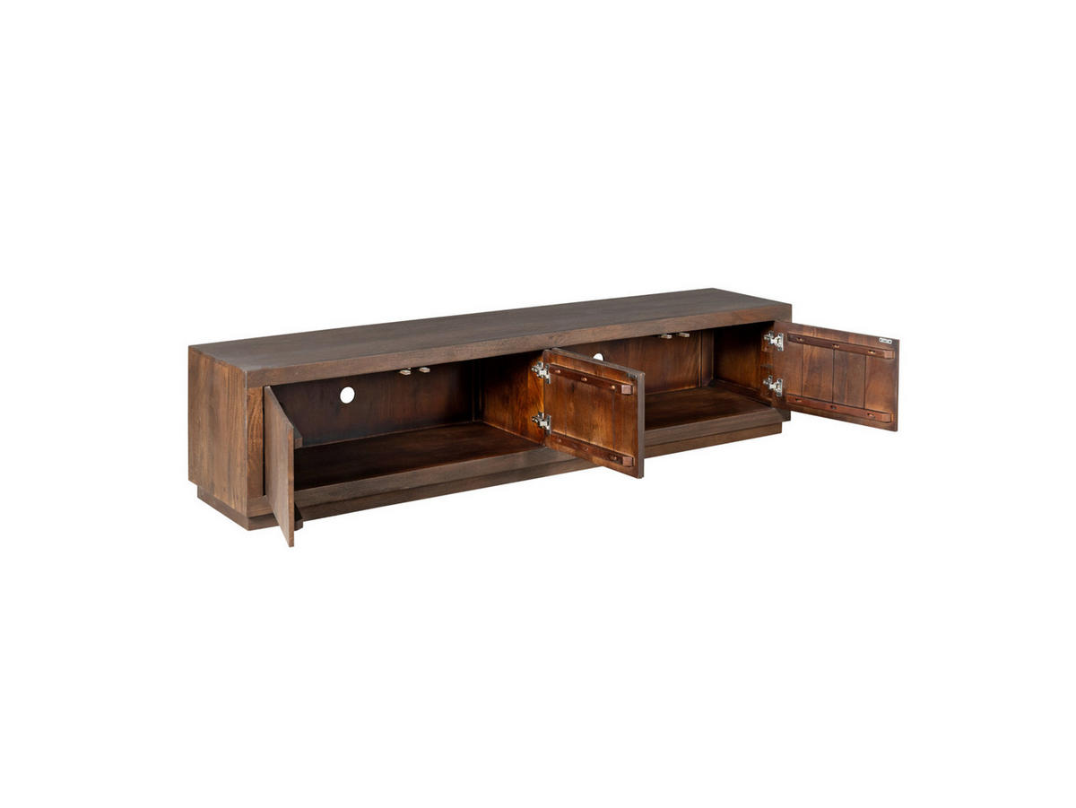 LOWBOARD Leuven Mangoholz 200 cm / 42 cm Braun - Braun, Holz (200/46/42cm) - Villa Möbel