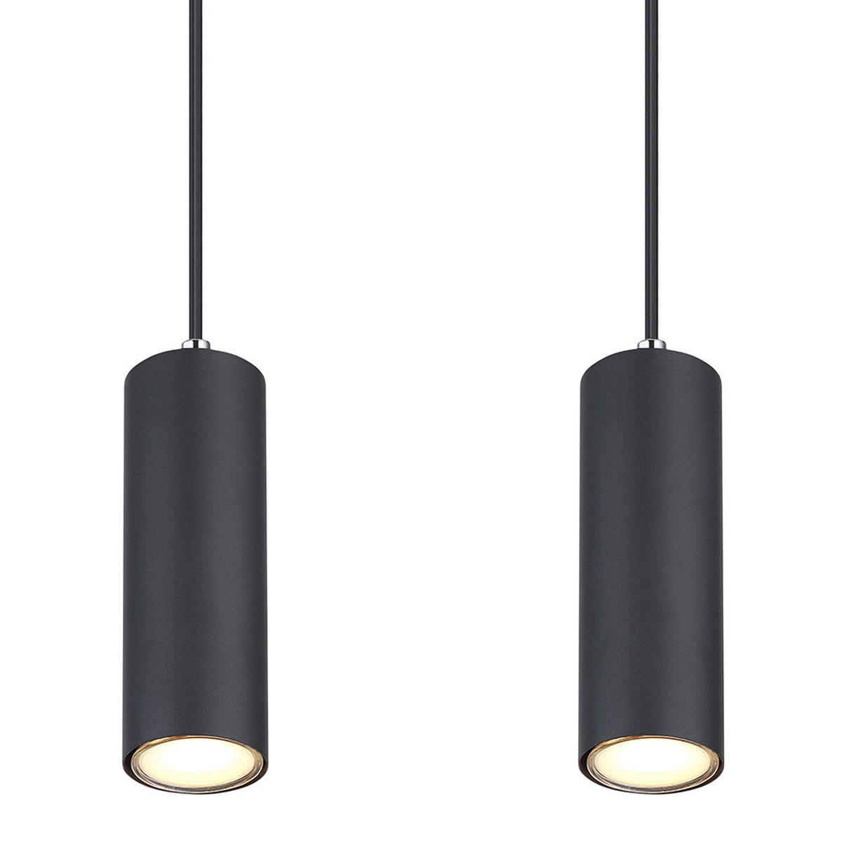 HÄNGELEUCHTE Metall Schwarz 4-flammig - Schwarz, Metall (65/6/120cm) - Globo Lighting