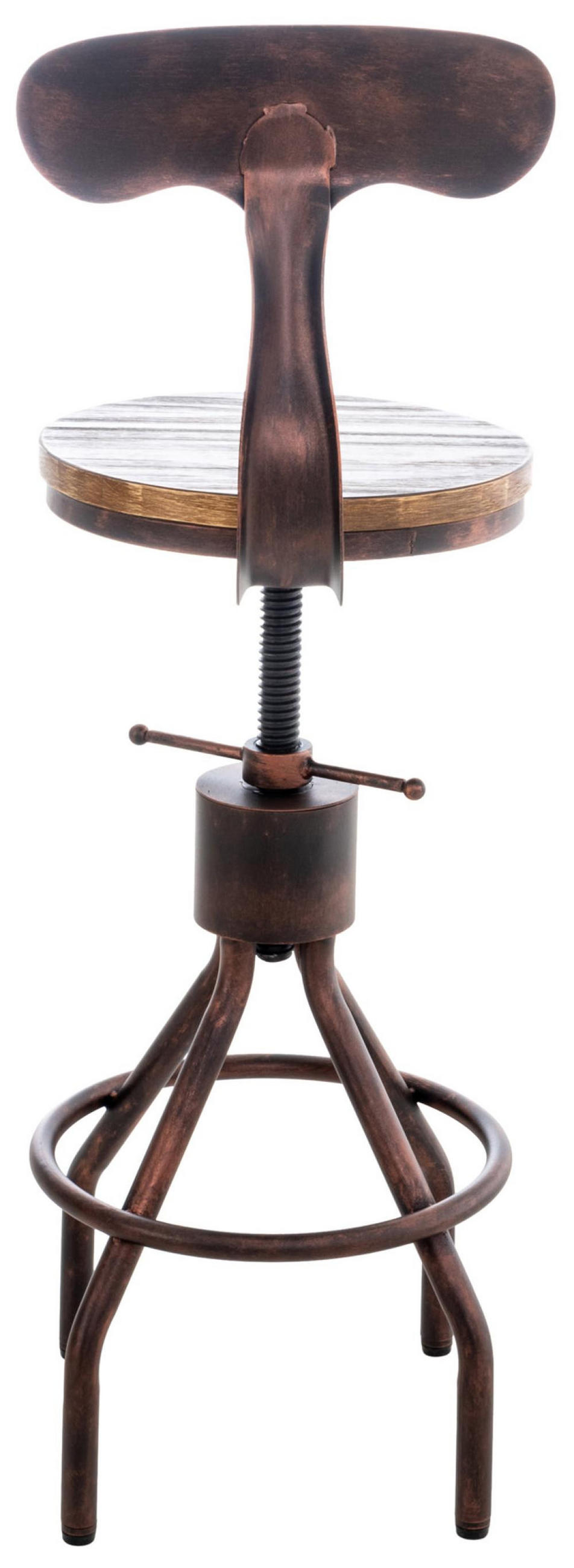 BARHOCKER 2er Set Holz bronze - Bronzefarben, Holz/Metall (41/96/41cm) - CLP