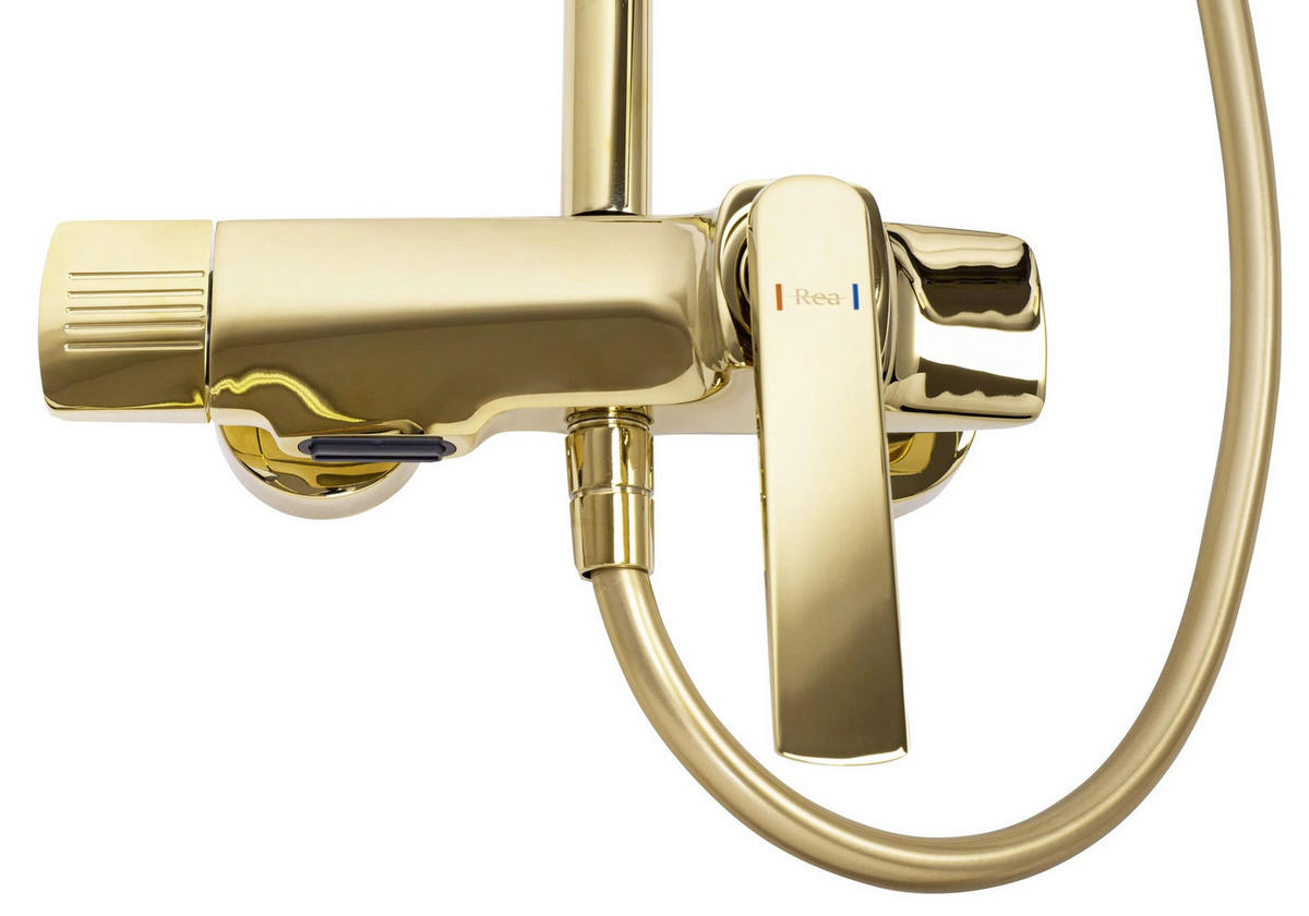 DUSCHGARNITUR Rea Rebel Gold - Goldfarben, Metall (25/135.5/50cm) - REA