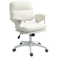 BÜROSTUHL in Weiß 64x65x98 cm, höhenverstellbar und mit Kippfunktion, bis 120 kg belastbar - Weiß, Kunststoff (65/98/64cm) - IVMEU