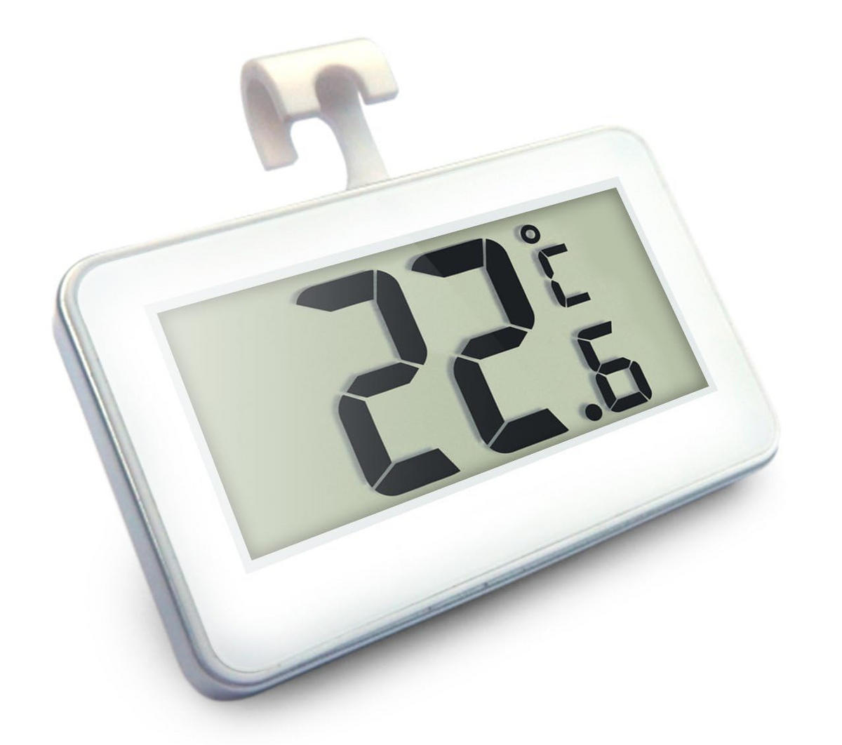 KÜCHENTHERMOMETER Mit Gut Lesbarem LCD-Anzeige Lesen Weiß - Weiß, Kunststoff - Kaket