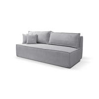 SCHLAFSOFA TIMO, Sofa mit Schlaffunktion und Bettkasten, Farbe: Grau, Cordstoff - Grau, Textil (200/80/93cm) - VENASI MÖBEL