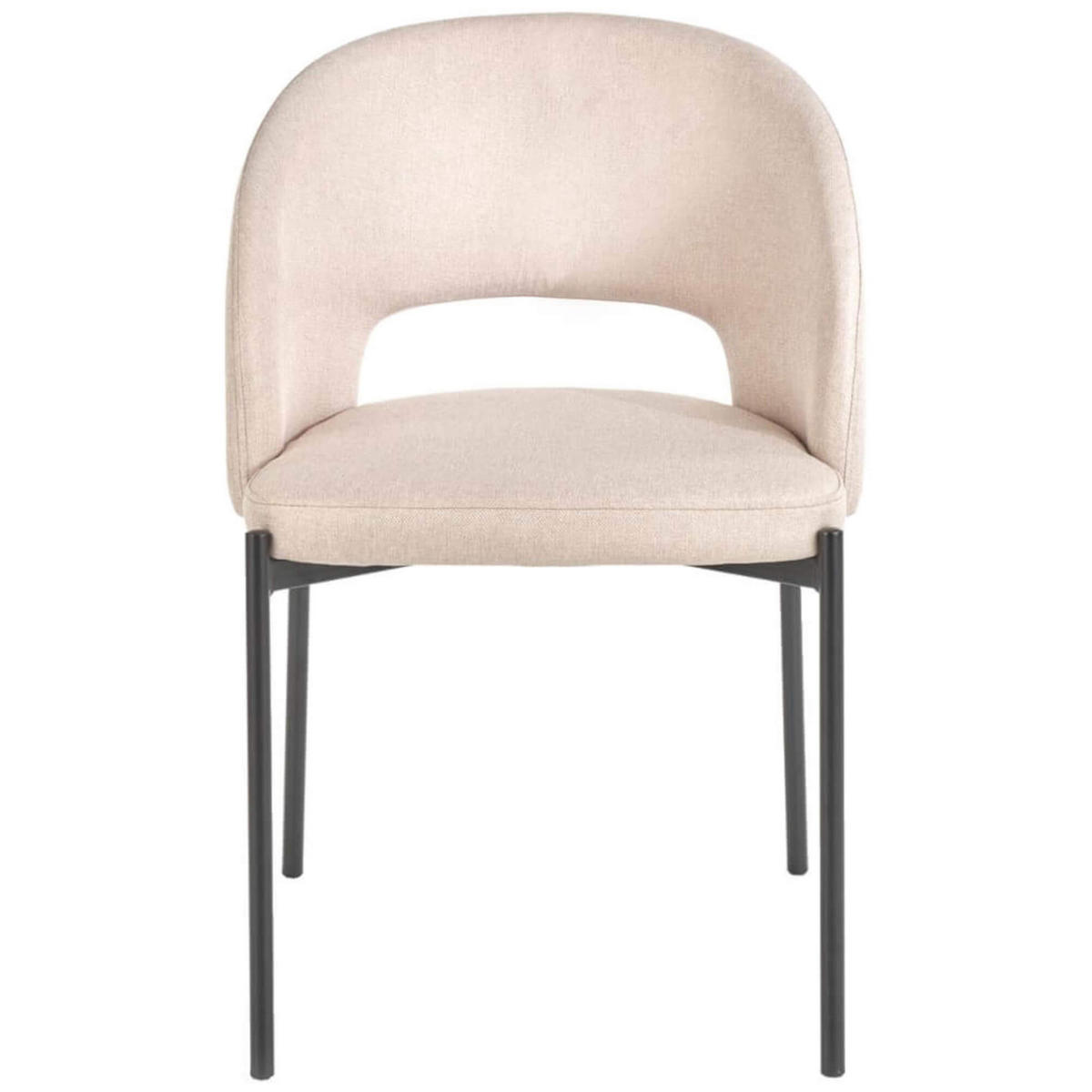 STUHL ARKO K373 - Beige/Schwarz, Holzwerkstoff/Metall (51/77/57cm) - Meblini