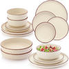 TAFELSERVICE BOMBAY BEACH - 16 teilig aus Steingut - Beige, Stein (27/6.5/27cm) - Sänger