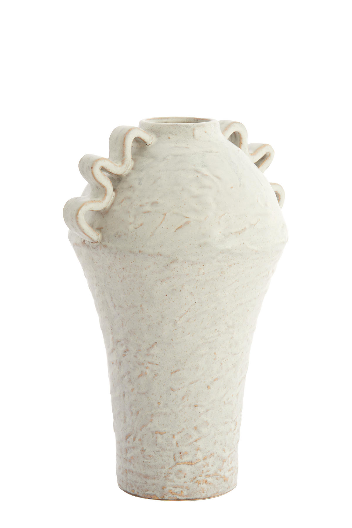 VAZE Volca Weiß 25/20/35 cm - Weiß, Keramik (35cm) - Light & Living