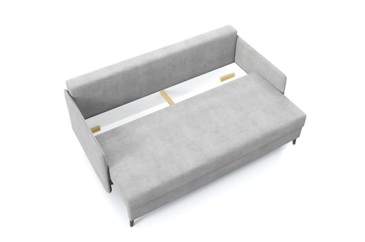 SCHLAFSOFA - Sofa Marla - Hellgaru (Zetta 302) - Hellgrau, Holz (208/96/98cm) - Möblo