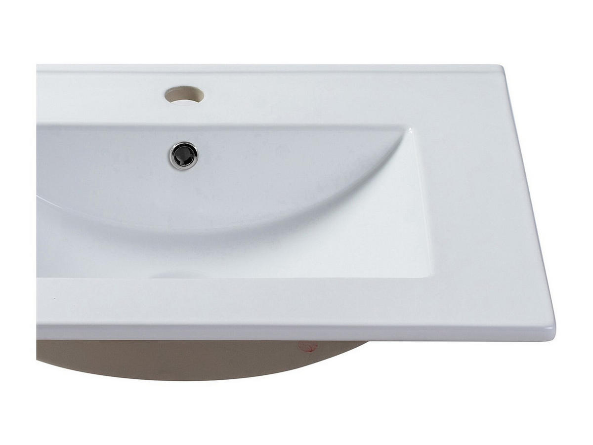 EINBAUWASCHBECKEN rechteckig - 61 x 46,5 cm - Keramik - Weiß - MOTIAC - Weiß, Keramik (61/17/46.5cm) - Vente-Unique