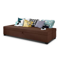 SCHLAFSOFA Misti I - Schwarz/Braun, Holz/Kunststoff (195/38/80cm)