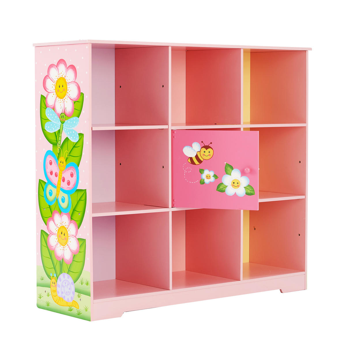 KINDER-BÜCHERREGAL, Rosa, 80cm - Pink, Holz (90/80/30cm) - Teamson Kids