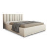 POLSTERBETT GORDON 140/200 in Velours Ecru - Ecru, Holz/Holzwerkstoff (140/200cm) - Deine Möbel 24