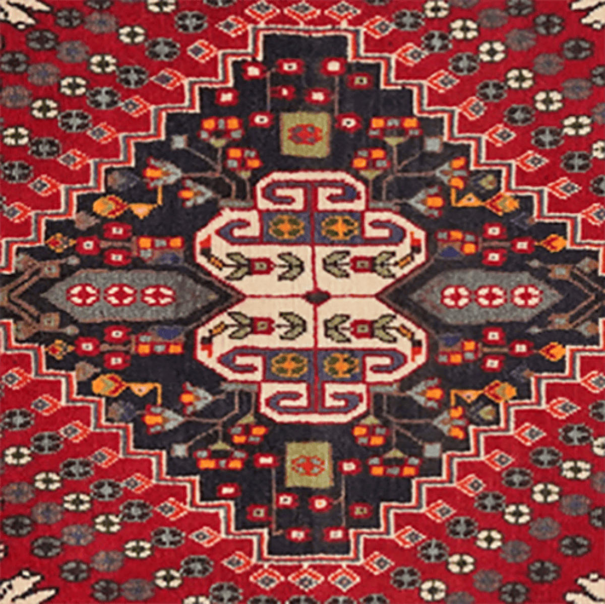 ORIENTTEPPICH handgeknüpft Gashgai Rot 63/59 cm Schurwolle - Rot, Textil (59/63cm) - Looma