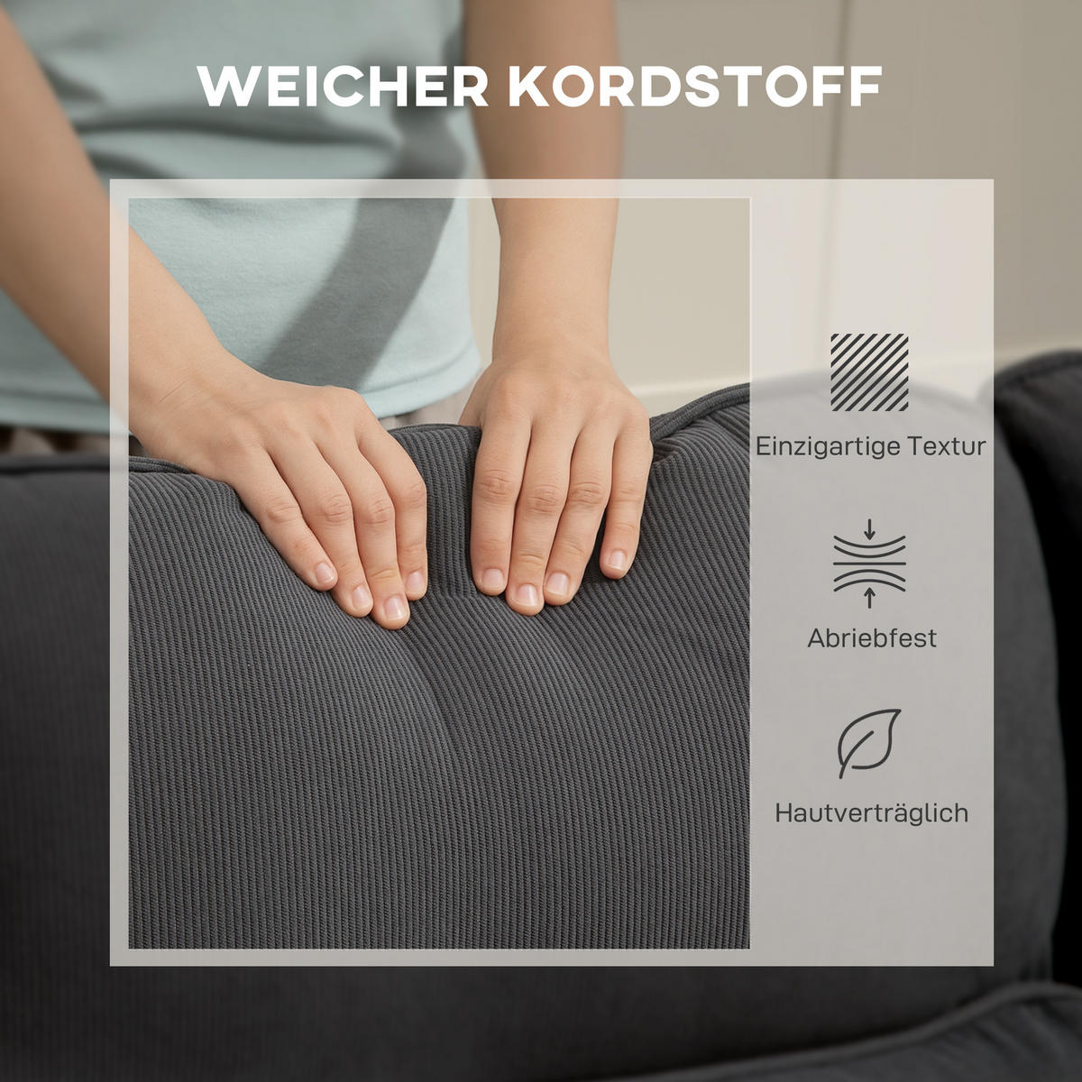 BETTSOFA Verstellbar L-förmiges Gästesofa mit Bettfunktion Kissen - Beige/Schwarz, Kunststoff/Textil (135/205cm) - HOMCOM