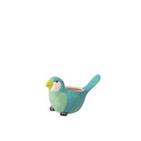 BLUMENTOPF VOGEL Grün - Grün, Keramik (14/24.5cm) - J-Line