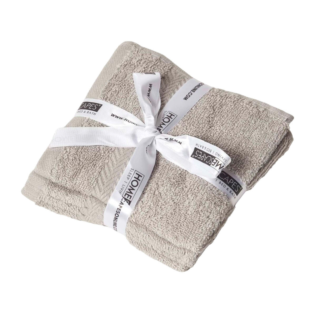 SEIFTUCH Comfort 4er-Set hellgrau 30/30 cm - Hellgrau, Textil (30/30cm) - Homescapes