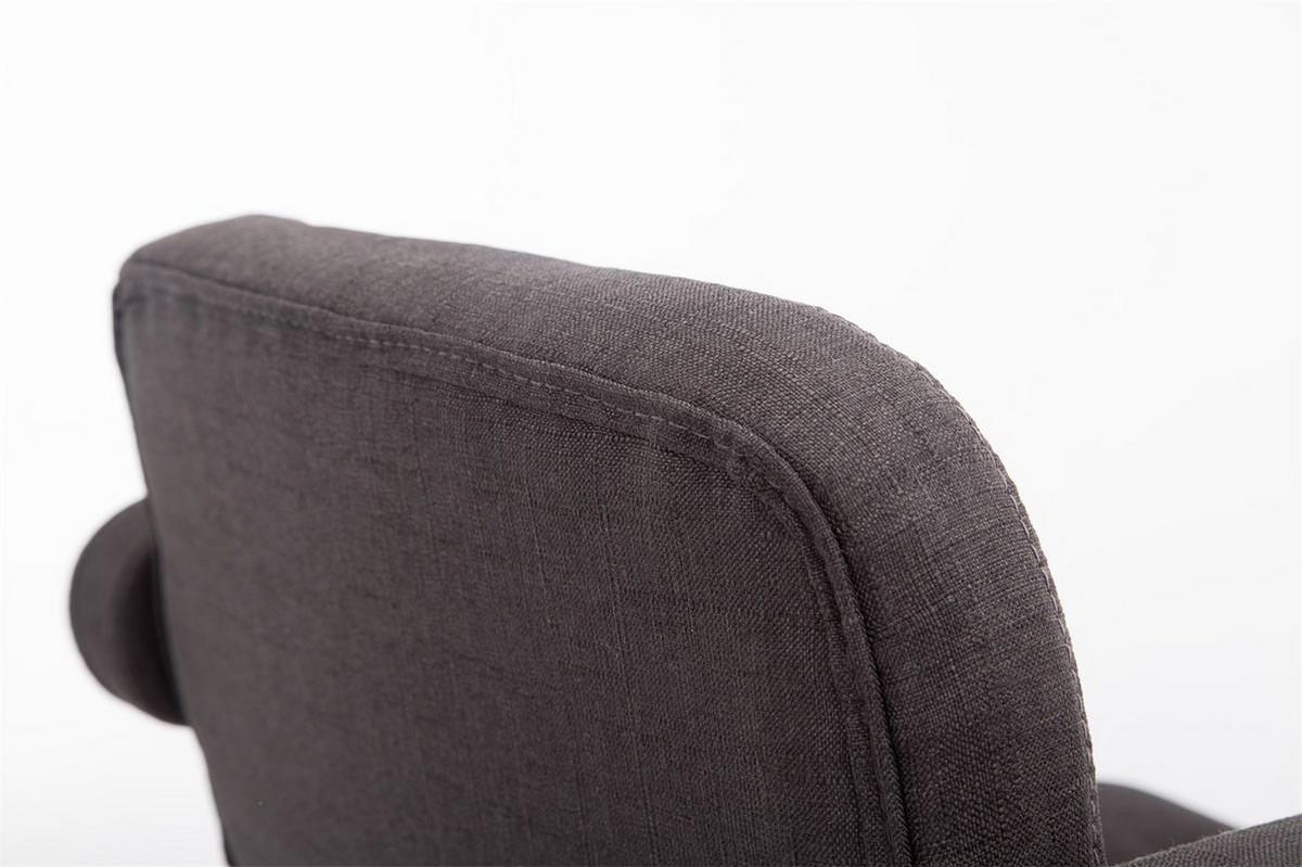BARHOCKER Dubai, 2er Set, Gestell Metall in Chromoptik, Stoff Dunkelgrau - Chromfarben/Dunkelgrau, Textil/Metall (52/100/55cm) - TPFLiving