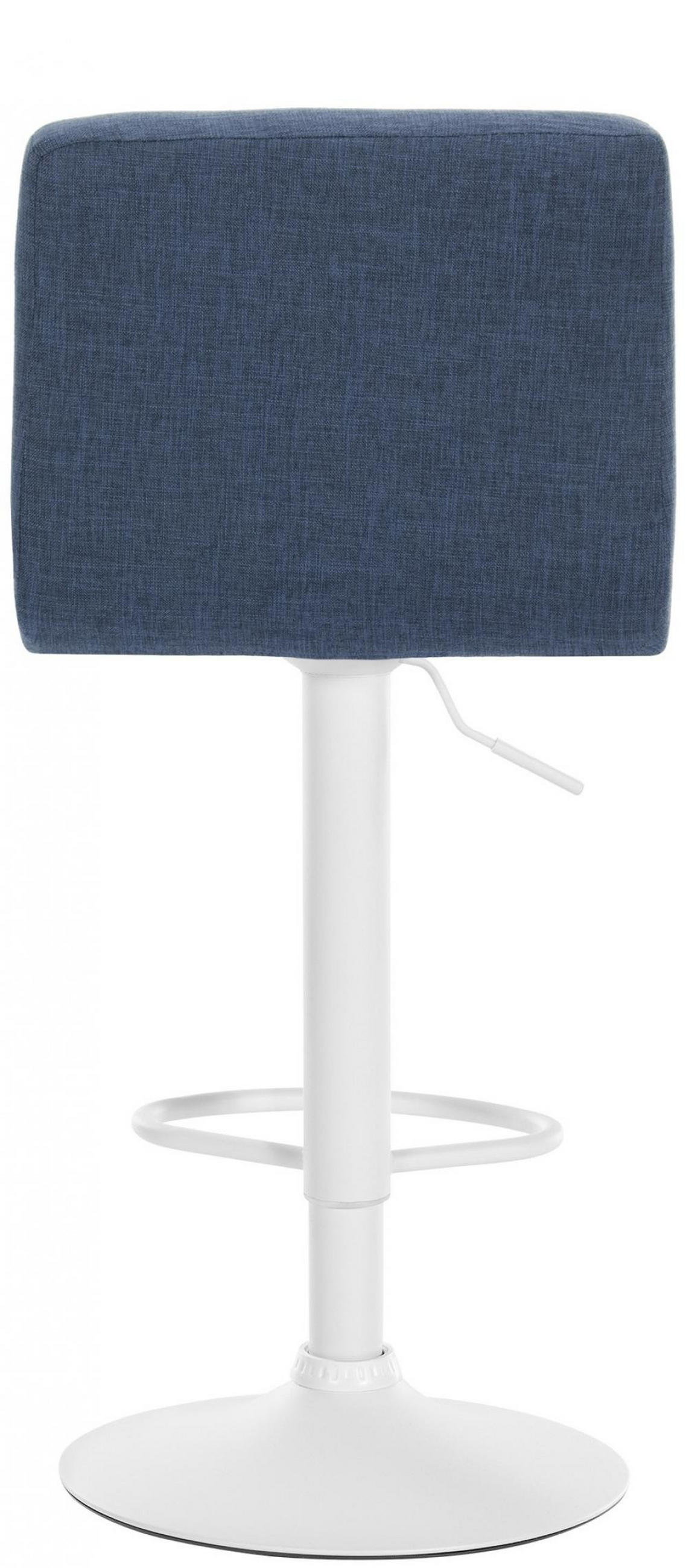 BARHOCKER Stoff blau - Blau/Weiß, Textil/Metall (46/94/47cm) - CLP