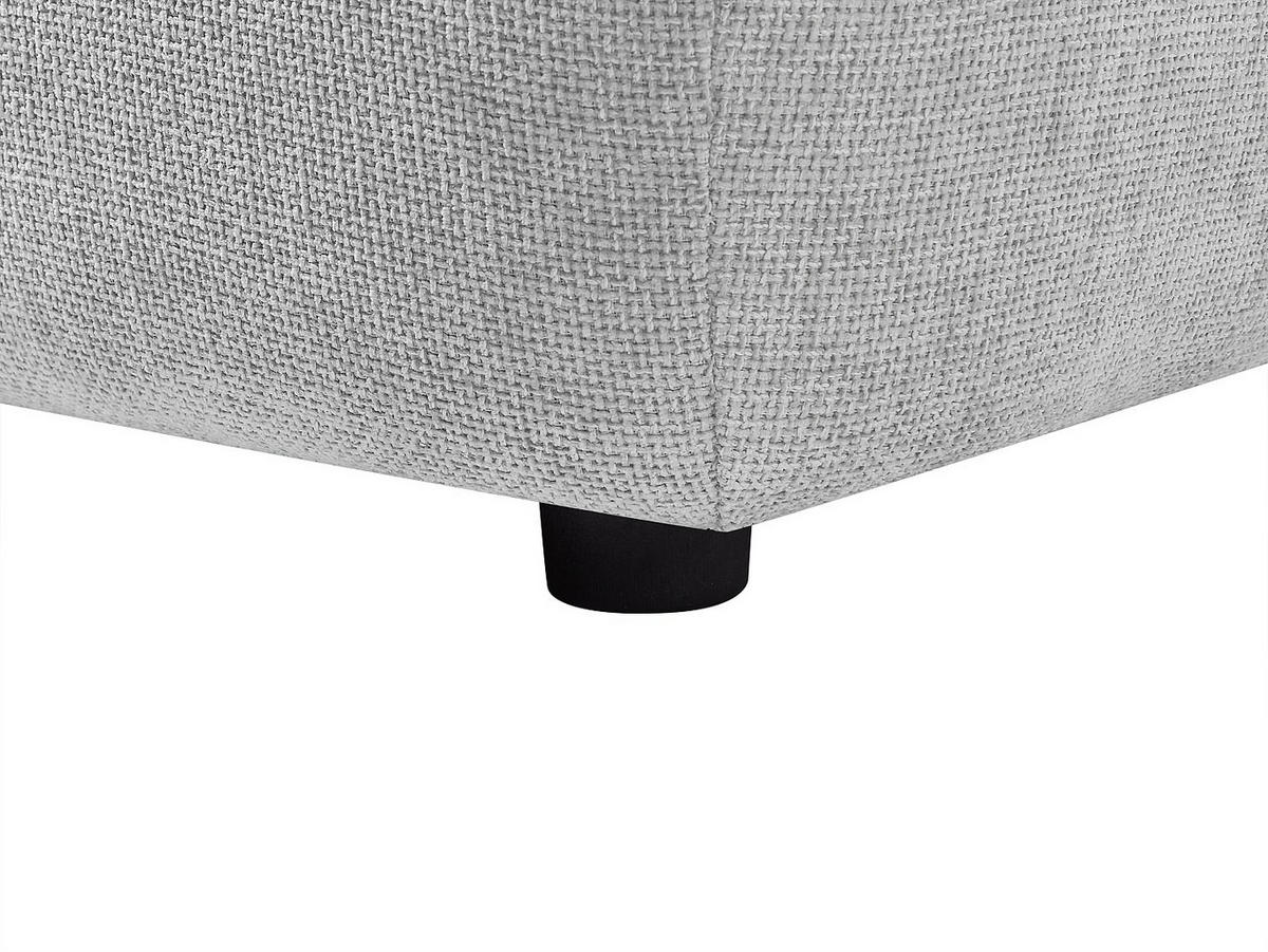 SITZHOCKER - 1 Person - Stoff - Hellgrau - APOLIU - Hellgrau, Textil (72/45/109cm) - Vente-Unique