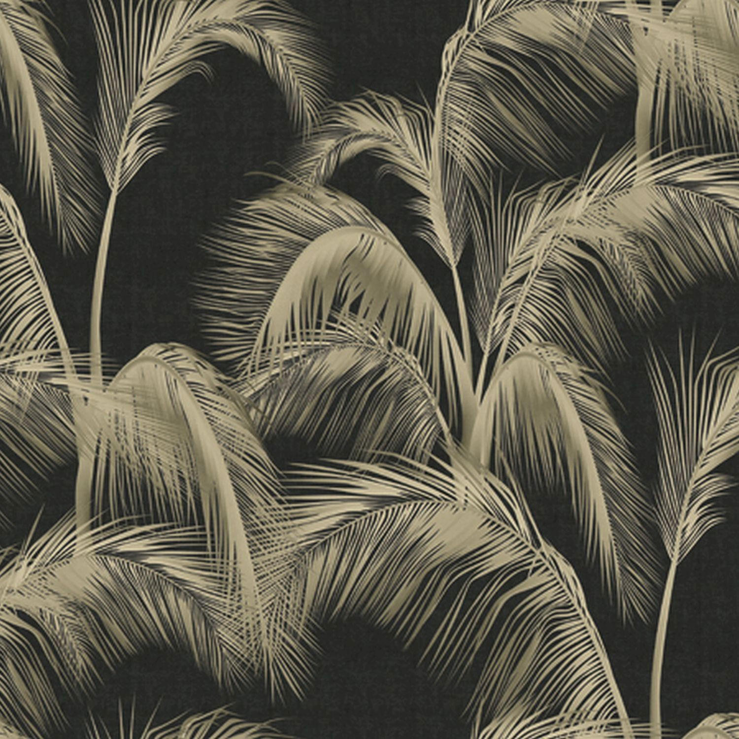 FOTOTAPETE Palmblätter 424 x 280 cm - Schwarz, Papier (424/280cm) - Sanders & Sanders