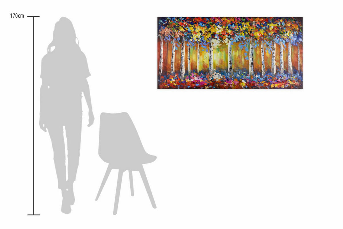 ACRYLBILD HANDGEMALT 120/60 cm - Grün, Holz/Textil (120/60cm) - KUNSTLOFT