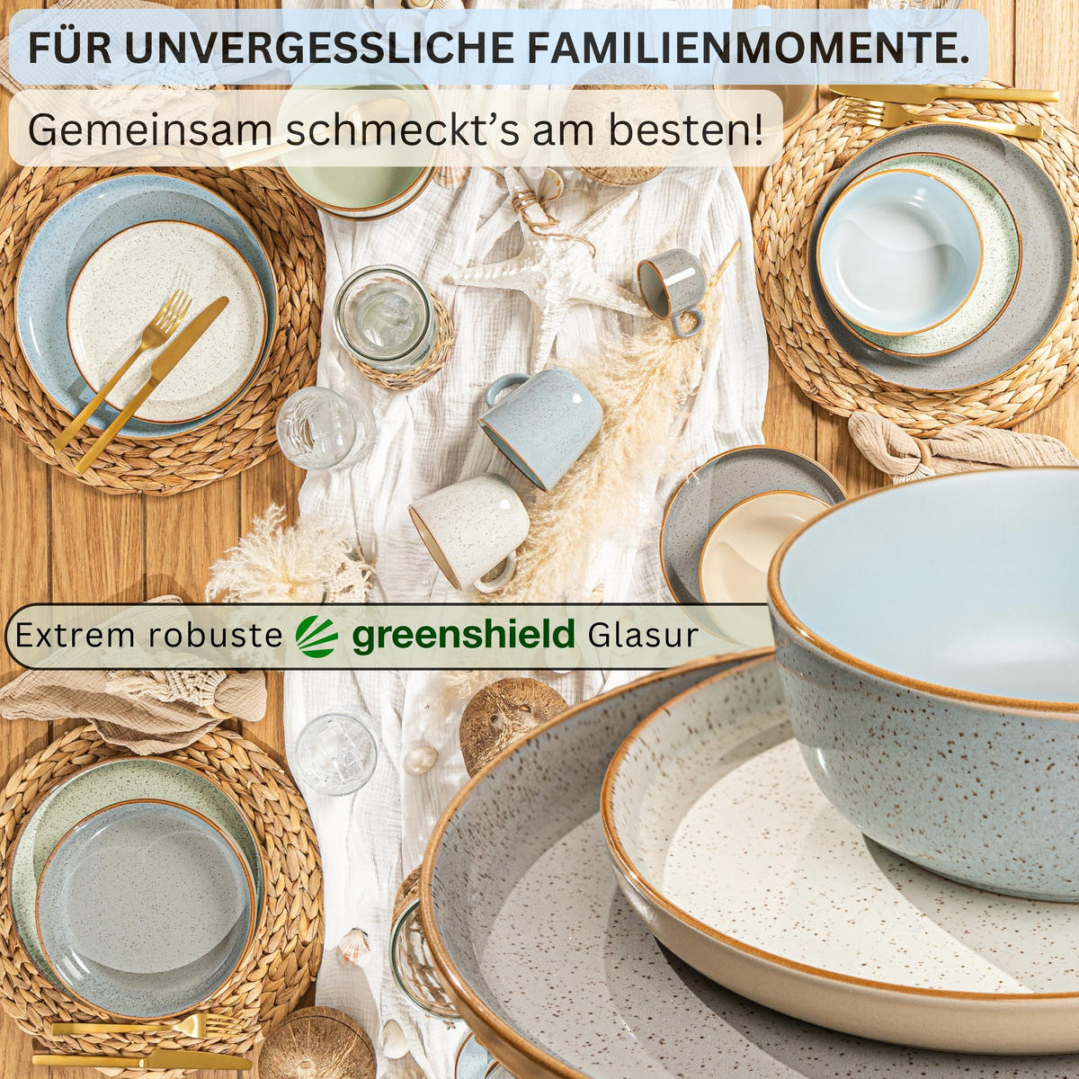 KOMBISERVICE RIO - 20-teilig aus Steingut - Multicolor, Keramik (44/45/54cm) - Sänger