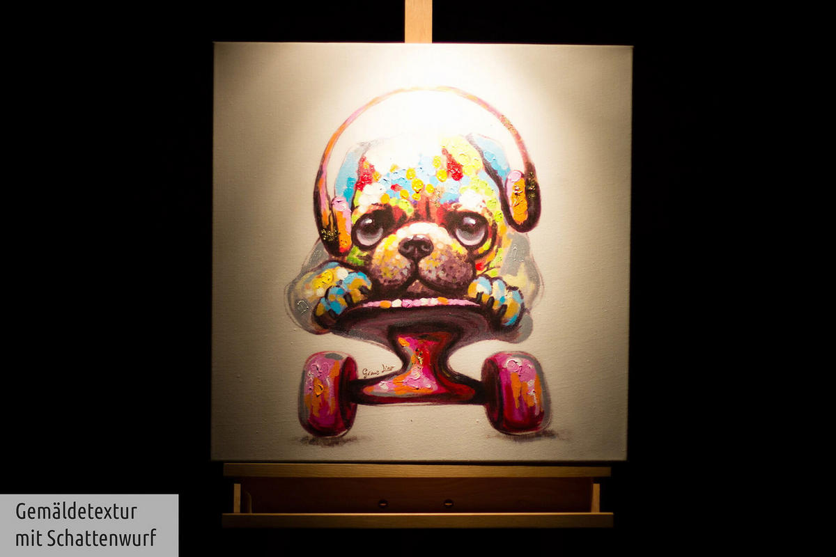 ACRYLBILD HANDGEMALT 60/60 cm - Multicolor, Holz/Textil (60/60cm) - KUNSTLOFT