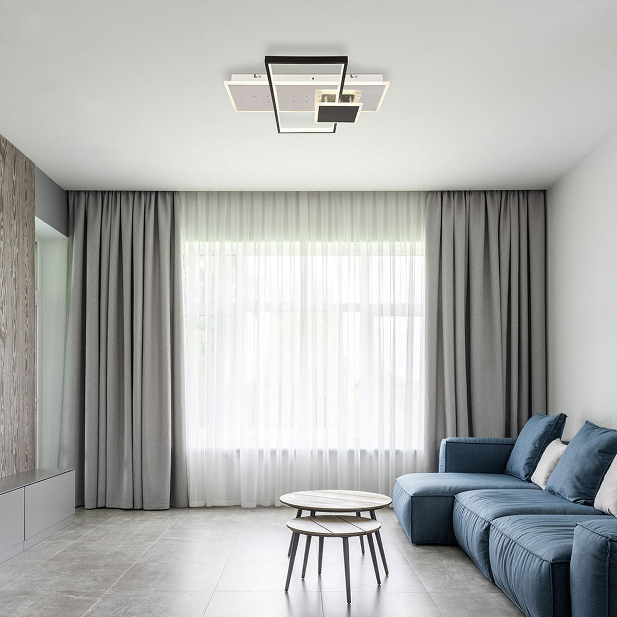 LED DECKENLEUCHTE Dabby Weiß - Weiß, Metall (50/50/7.2cm) - Globo Lighting