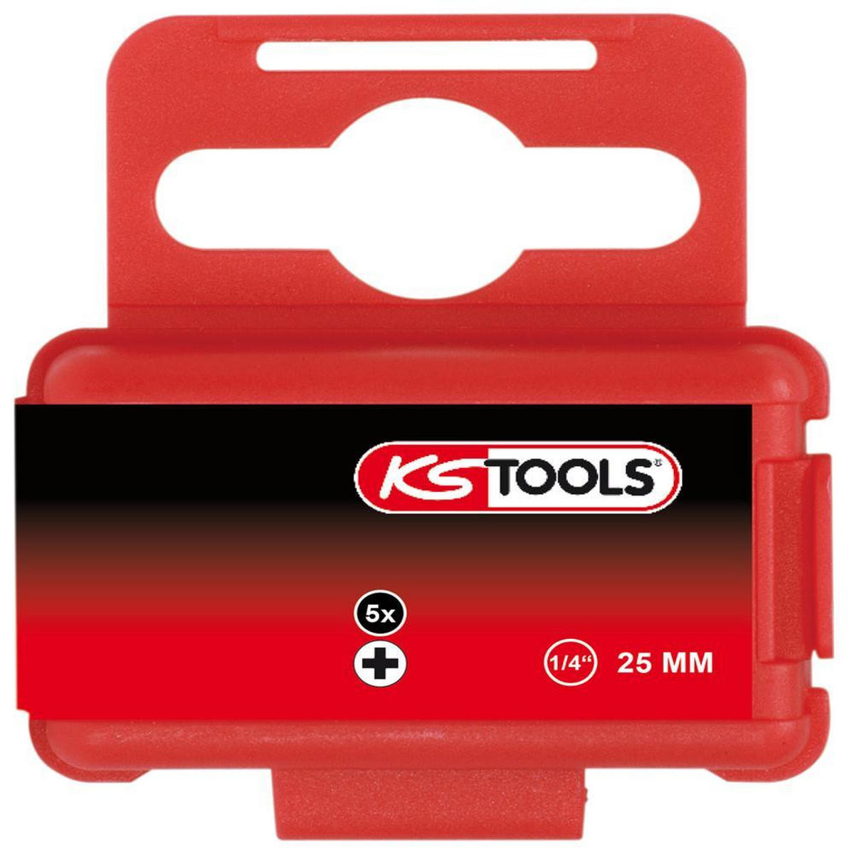 KS TOOLS 1/4" TORSIONpower Bit, 25mm, PH2, 5er Pack ( 918.3111 ) - Multicolor, Kunststoff (75/56/20cm) - KS Tools