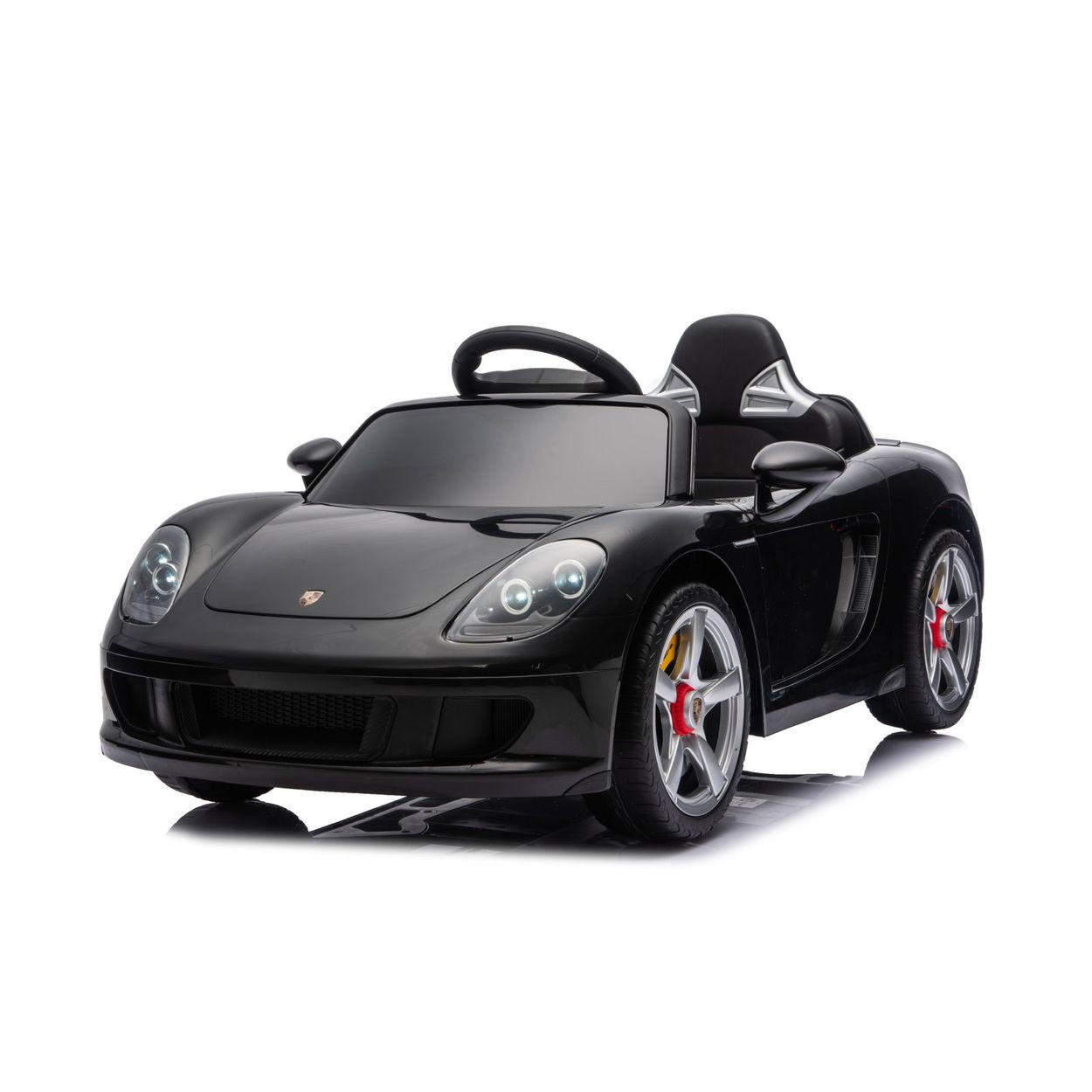 ELEKTROAUTO Porsche Carrera GT schwarz Fernbedienung Bluetooth 2 Motoren - Schwarz, Kunststoff (109/59/45cm) - Chipolino