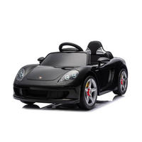 ELEKTROAUTO Porsche Carrera GT schwarz Fernbedienung Bluetooth 2 Motoren - Schwarz, Kunststoff (109/59/45cm) - Chipolino