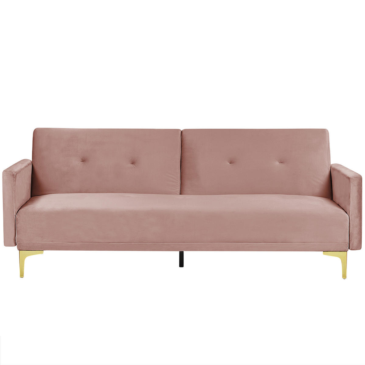 3-SITZER-SCHLAFSOFA Samtstoff Rosa Lucan - Pink, Textil (190/75/90cm) - Beliani