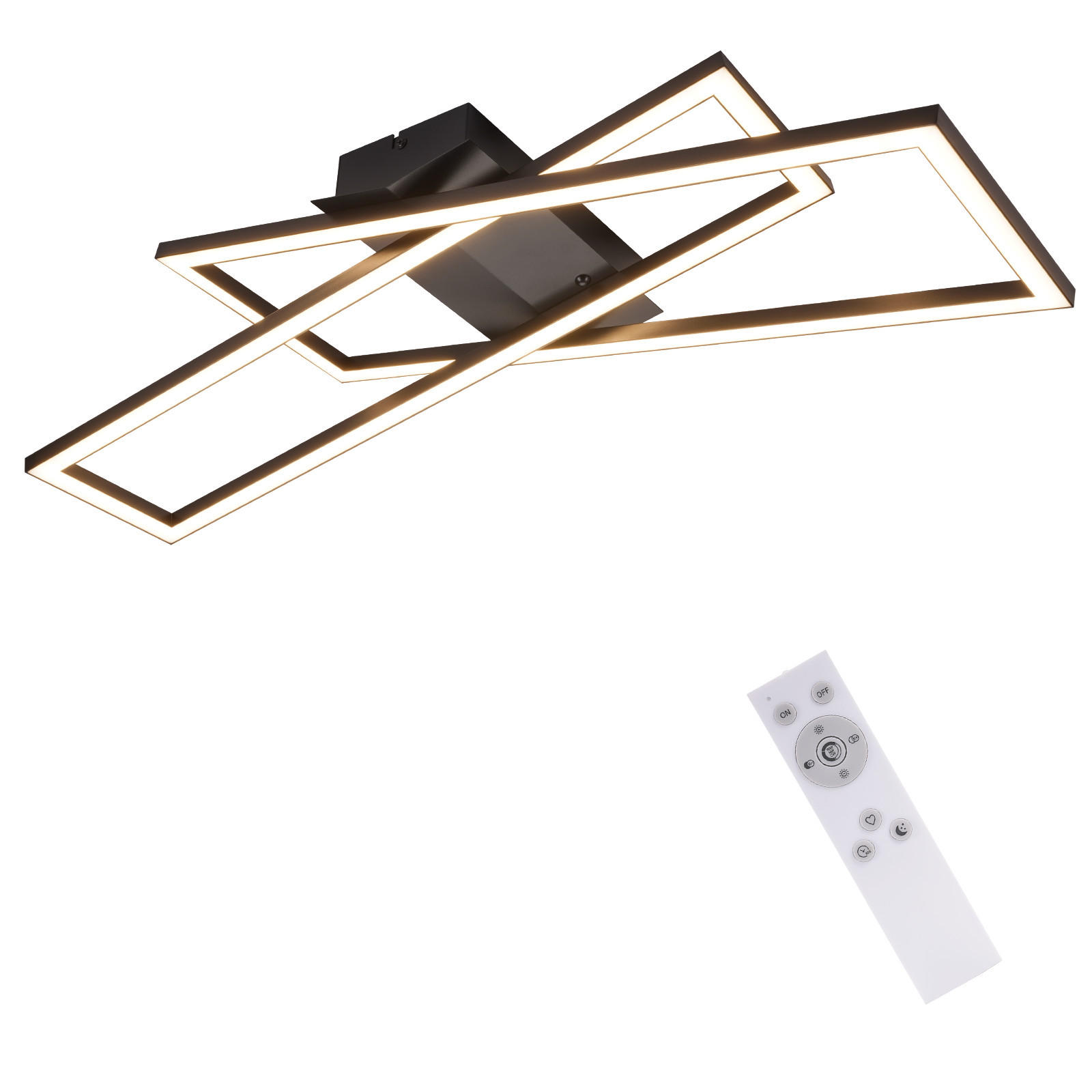 LED-DECKENLEUCHTE Talsen 22/22/13.5 cm - Schwarz, Metall (22/22/13.5cm) - ZMH