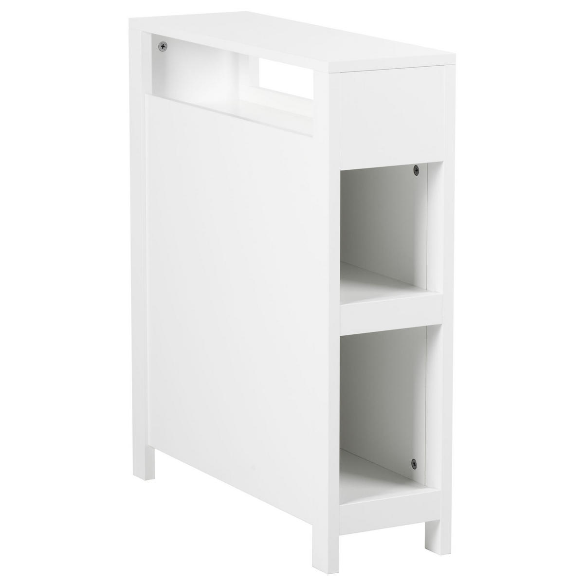 DULAP DE BAIE 20 cm alb Cachi - alb/gri închis, compozit lemnos (20/70/60cm) - Beliani