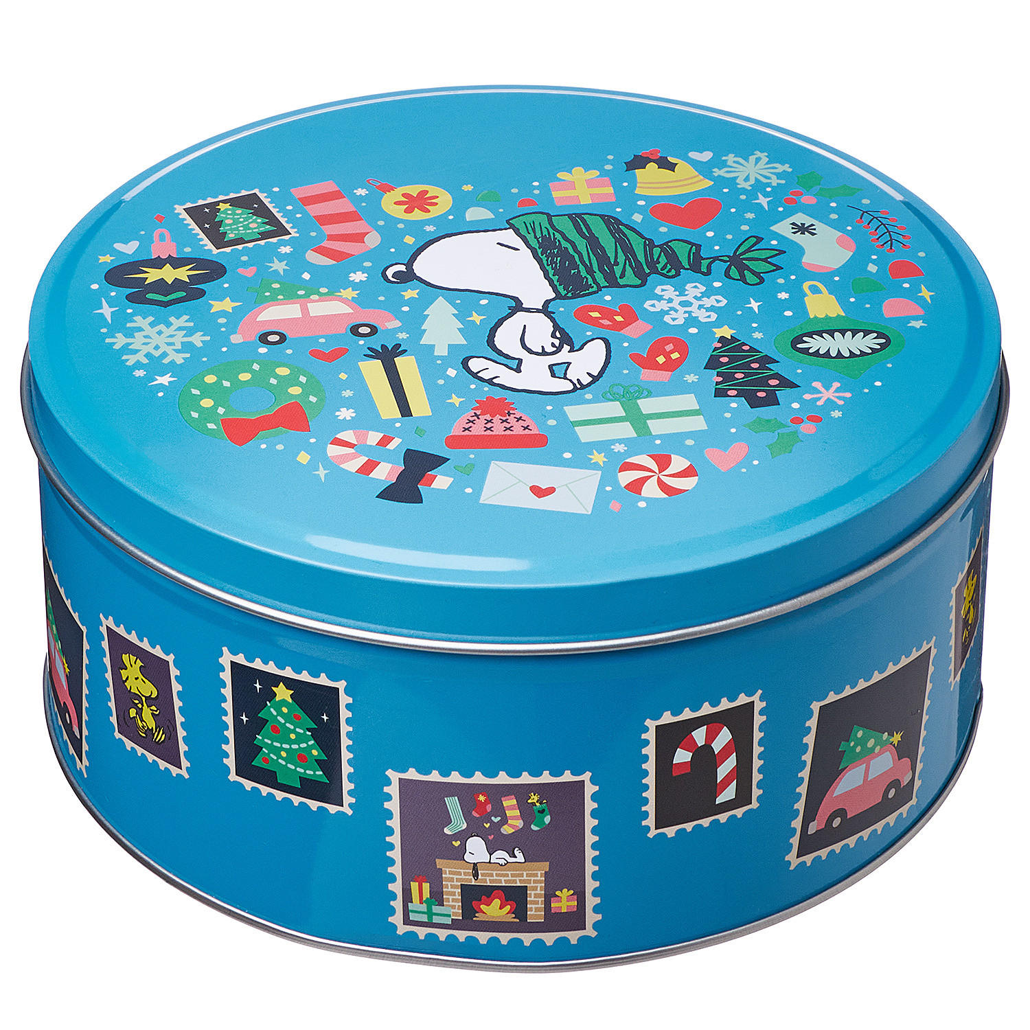 KEKSDOSE Peanuts Snoopy herz - Blau, Metall (17/8/17cm) - Butlers