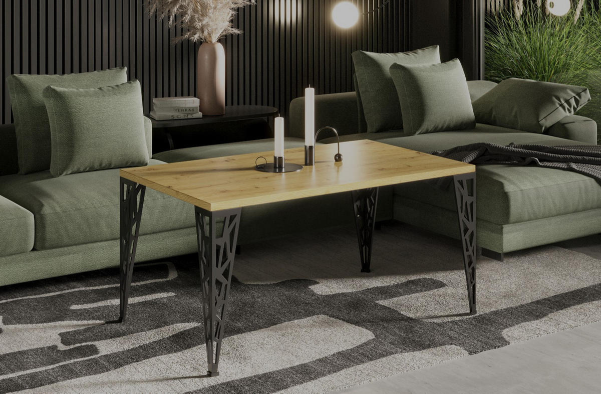 COUCHTISCH Monza - Eiche Artisan, Holzwerkstoff (100/60/51cm) - Endo-Moebel