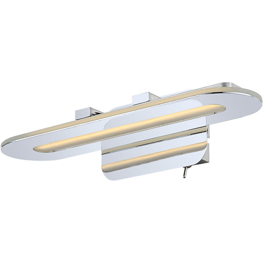 LED WANDLEUCHTE FRIULI Weiß Chrom - Weiß, Metall (30/8/12cm) - Globo Lighting