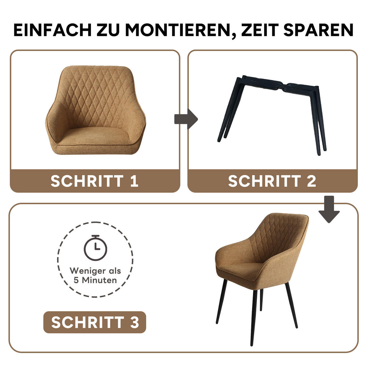 ARMLEHNSTUHL-SET 2 Stück in Stoff(YZ8) - Champagner, Textil (59/78/65cm) - HOMAVO