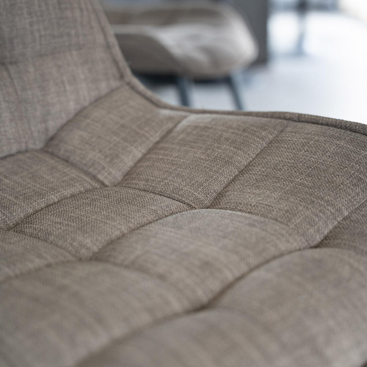 ESSZIMMERSTUHL IKALO - Farbe: Grau/Braun, Menge: 2 - Graubraun, Textil/Metall (61.5/79.8/50.5cm) - Home Deluxe
