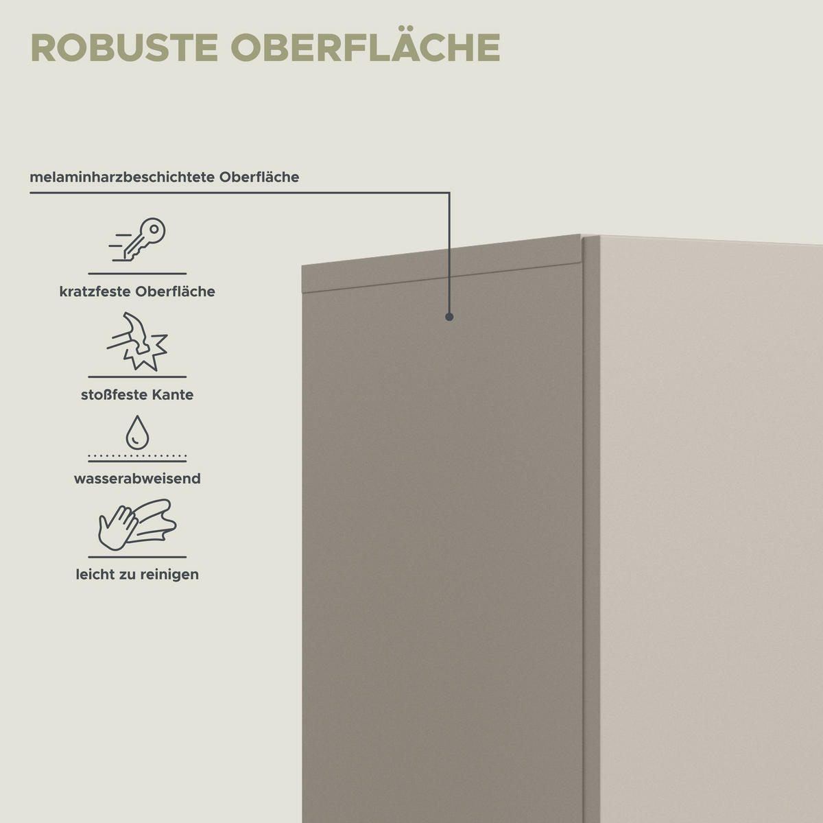HOCHSCHRANK AQUA (B/H/T: ca. 32/191/30 cm) in Kaschmir/Kaschmir - Kaschmir, Holzwerkstoff (32/191/30cm)