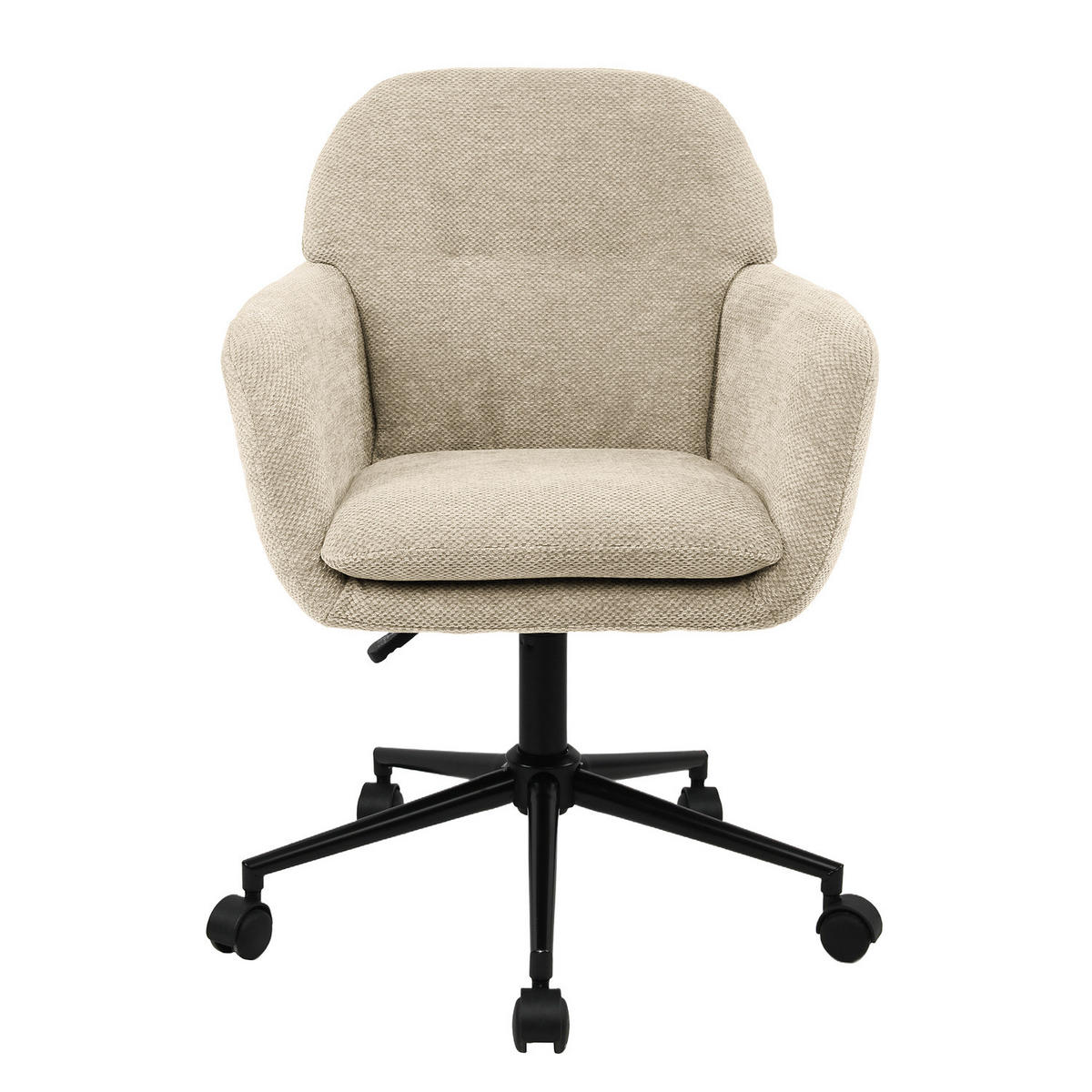BÜRODREHSTUHL - Beige, Textil/Metall (61/85/61cm) - home24