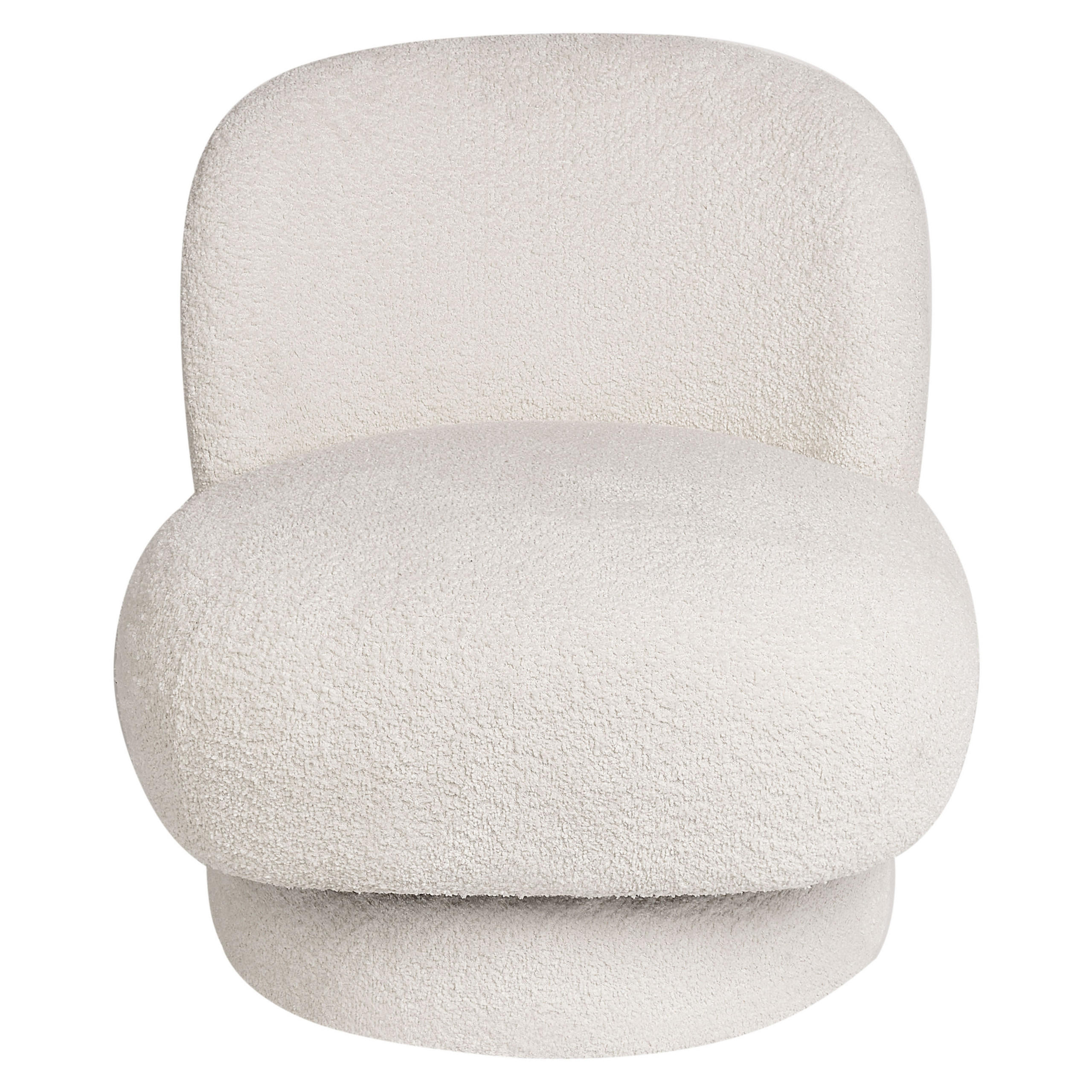 SESSEL Cremeweiß Aylo - Weiß, Textil (60/65/70cm) - Beliani